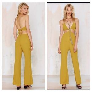 For love and lemons crepe cutout jumpsuit